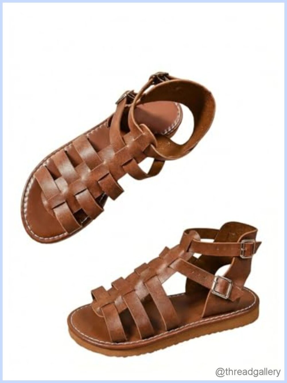 Huaraches Ankle Strap Slingback Flats Slide Sandals